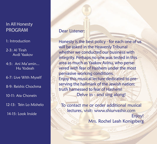 BR5 In All Honesty: Examining integrity of character and value (PARSHA: Toldos/ Vayeitze)