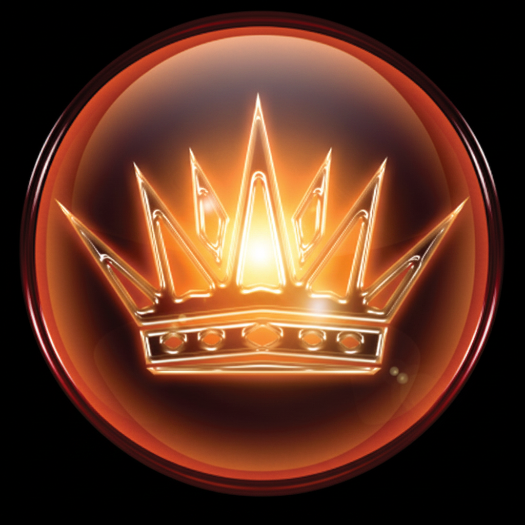 Shiur VaShi image of a glowing crown set against a warm background with sienna tones, reflecting the acceptance of Hashem's kingship on Rosh Hashana.